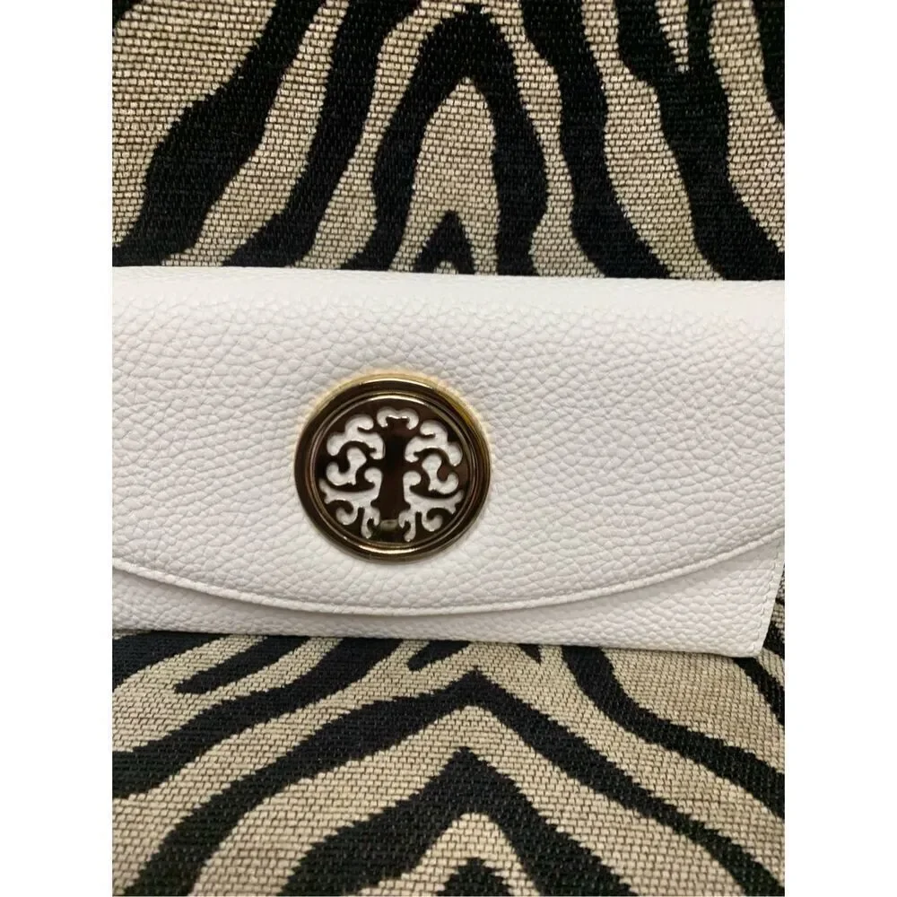 Faux Leather Gold Emblem Wallet